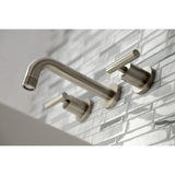 Manhattan Double-Handle 3-Hole Wall Mount Bathroom Faucet