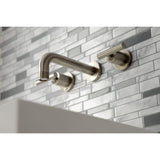 Manhattan Double-Handle 3-Hole Wall Mount Bathroom Faucet