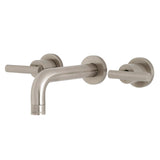 Manhattan Double-Handle 3-Hole Wall Mount Bathroom Faucet