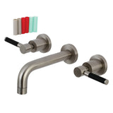 Kaiser Double-Handle 3-Hole Wall Mount Bathroom Faucet