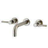 Double-Handle 3-Hole Wall Mount Bathroom Faucet Trim Only