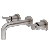 Concord Double-Handle 3-Hole Wall Mount Bathroom Faucet