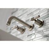 Milano Double-Handle 3-Hole Wall Mount Bathroom Faucet