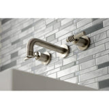 Milano Double-Handle 3-Hole Wall Mount Bathroom Faucet