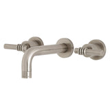 Milano Double-Handle 3-Hole Wall Mount Bathroom Faucet