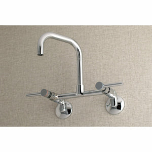 Concord Double-Handle 2-Hole Wall-Mount Bridge Kitchen Faucet