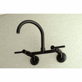 Concord Two-Handle 2-Hole Wall Mount Kitchen Faucet