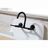 Concord Two-Handle 2-Hole Wall Mount Kitchen Faucet