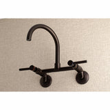 Concord Two-Handle 2-Hole Wall Mount Kitchen Faucet