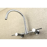 Concord Two-Handle 2-Hole Wall Mount Kitchen Faucet