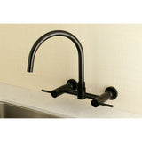 Concord Two-Handle 2-Hole Wall Mount Kitchen Faucet