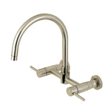 Concord Two-Handle 2-Hole Wall Mount Kitchen Faucet