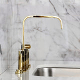 Continental Two-Handle 4-Hole Deck Mount Bridge Kitchen Faucet with Brass Side Sprayer