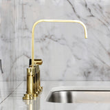 Continental Two-Handle 4-Hole Deck Mount Bridge Kitchen Faucet with Brass Side Sprayer