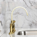 Concord Two-Handle 4-Hole Deck Mount Bridge Kitchen Faucet with Brass Side Sprayer