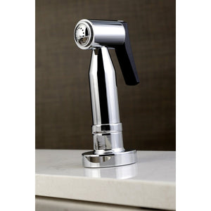 Concord Two-Handle 4-Hole Deck Mount Bridge Kitchen Faucet with Brass Side Sprayer