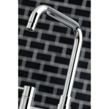 Kaiser Two-Handle 4-Hole Deck Mount Bridge Kitchen Faucet with Brass Side Sprayer