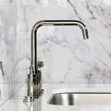 Kaiser Two-Handle 4-Hole Deck Mount Bridge Kitchen Faucet with Brass Side Sprayer