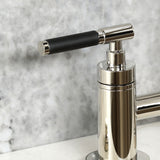 Kaiser Two-Handle 4-Hole Deck Mount Bridge Kitchen Faucet with Brass Side Sprayer