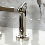 Continental Two-Handle 4-Hole Deck Mount Bridge Kitchen Faucet with Brass Side Sprayer