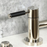 Kaiser Two-Handle 4-Hole Deck Mount Bridge Kitchen Faucet with Brass Side Sprayer