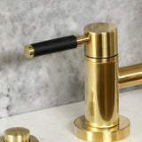 Kaiser Two-Handle 4-Hole Deck Mount Bridge Kitchen Faucet with Brass Side Sprayer