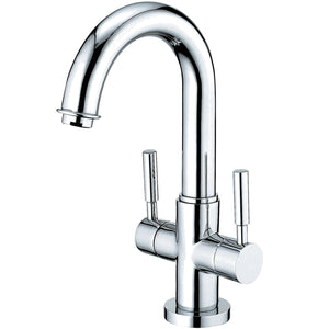 Concord Double-Handle 1-or-3 Hole Deck Mount 4-Inch Centerset Bathroom Faucet with Push-Up Pop-Up