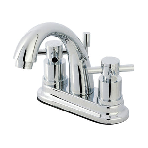 Concord Double-Handle 3-Hole Deck Mount 4-Inch Centerset Bathroom Faucet with Brass Pop-Up