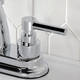 Elinvar Two-Handle 3-Hole Deck Mount 4" Centerset Bathroom Faucet with Brass Pop-Up