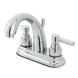 Elinvar Two-Handle 3-Hole Deck Mount 4" Centerset Bathroom Faucet with Brass Pop-Up