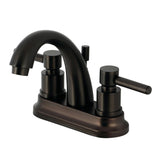 Concord Double-Handle 3-Hole Deck Mount 4-Inch Centerset Bathroom Faucet with Brass Pop-Up