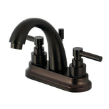 Elinvar Two-Handle 3-Hole Deck Mount 4" Centerset Bathroom Faucet with Brass Pop-Up