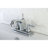 Elinvar Double-Handle 3-Hole Deck Mount 4-Inch Centerset Bathroom Faucet with Brass Pop-Up