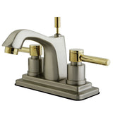 Concord Double-Handle 3-Hole Deck Mount 4-Inch Centerset Bathroom Faucet with Brass Pop-Up