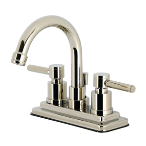 Concord Double-Handle 3-Hole Deck Mount 4-Inch Centerset Bathroom Faucet with Brass Pop-Up