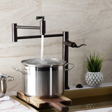 NuWave Two-Handle 1-Hole Deck Mount Pot Filler