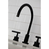 Kaiser Widespread Kitchen Faucet with Brass Sprayer