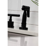 Kaiser Widespread Kitchen Faucet with Brass Sprayer