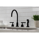 Kaiser Widespread Kitchen Faucet with Brass Sprayer