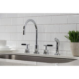 Kaiser Widespread Kitchen Faucet with Side Sprayer