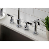 Kaiser Widespread Kitchen Faucet with Brass Sprayer