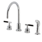 Kaiser Widespread Kitchen Faucet with Side Sprayer