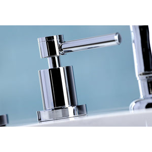 Concord Two-Handle 4-Hole Deck Mount Widespread Kitchen Faucet with Plastic Sprayer