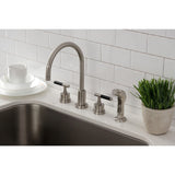 Kaiser Widespread Kitchen Faucet with Side Sprayer