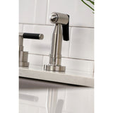 Kaiser Widespread Kitchen Faucet with Brass Sprayer