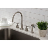 Kaiser Widespread Kitchen Faucet with Brass Sprayer