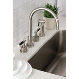 Kaiser Widespread Kitchen Faucet with Brass Sprayer