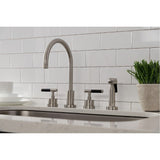 Kaiser Widespread Kitchen Faucet with Brass Sprayer