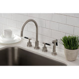 Kaiser Widespread Kitchen Faucet with Brass Sprayer