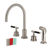 Kaiser Widespread Kitchen Faucet with Side Sprayer